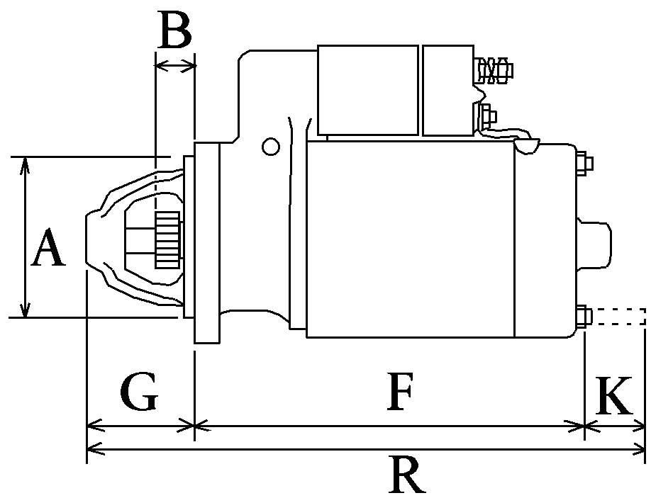 Yanmar 2GM starter motor