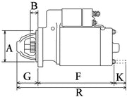 Yanmar 2GM starter motor