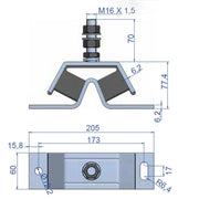 Yanmar 3GM and 3GMF engine mount