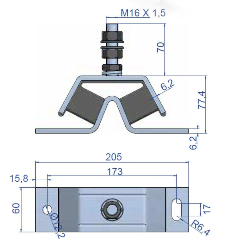Yanmar 3GM and 3GMF engine mount