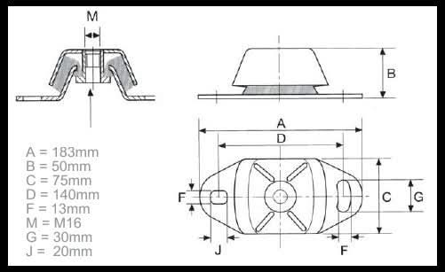 Volvo Penta D1-30 engine mount