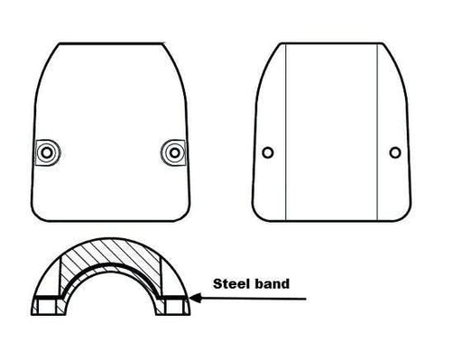 Heavy duty propeller shaft zinc anode
