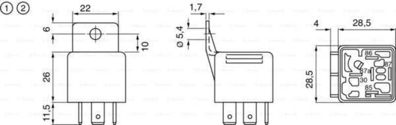 Aftermarket Volvo Penta starter motor relay