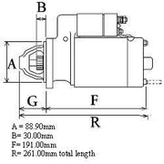 Starter motor insulated return